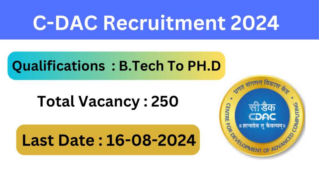 C-DAC Recruitment 2024 | Apply Now