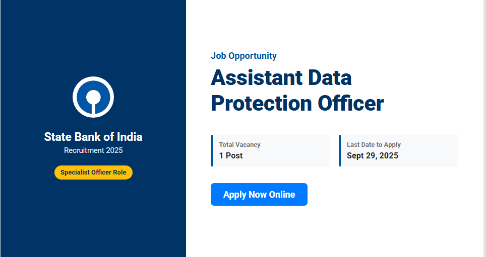 sbi-assistant-data-protection-officer-recruitment-2025