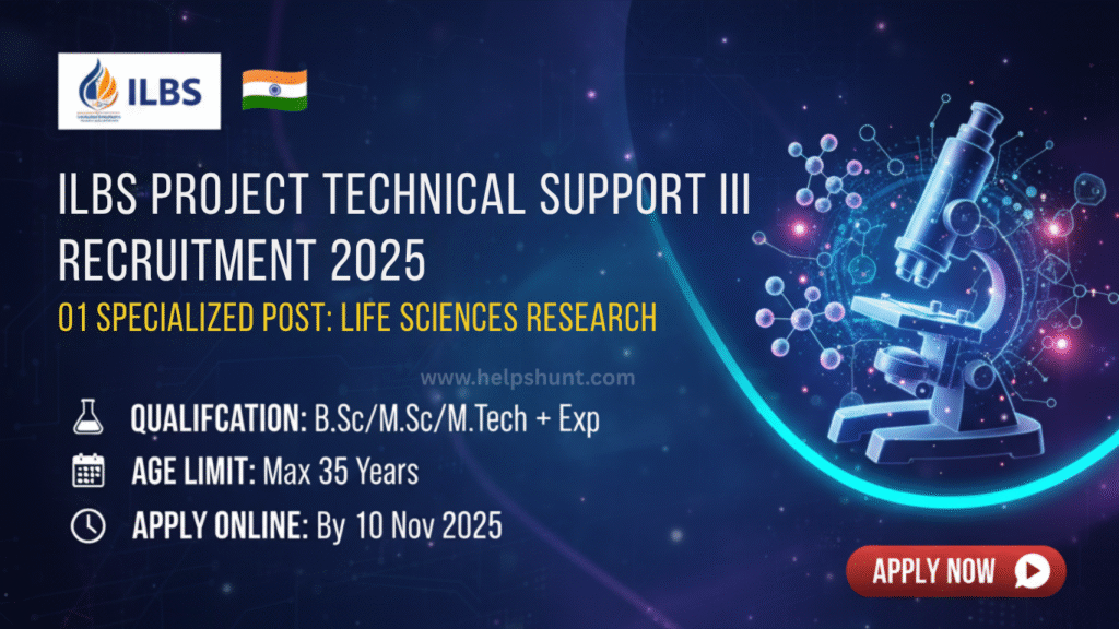 ilbs-project-technical-support-iii-recruitment-2025